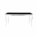 Global Furniture Usa Chrome Leg Dining Table - Black D858DT